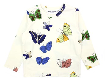 Mini Rodini t-shirt butterflies offwhite