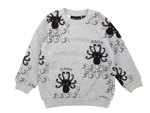 Mini Rodini sweatshirt octopus grå